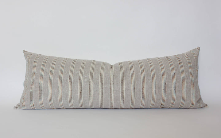 Neutral Striped Throw Pillow Cover | Landyn: 18x18