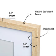 12x16 Dendro Wooden Frame: Natural