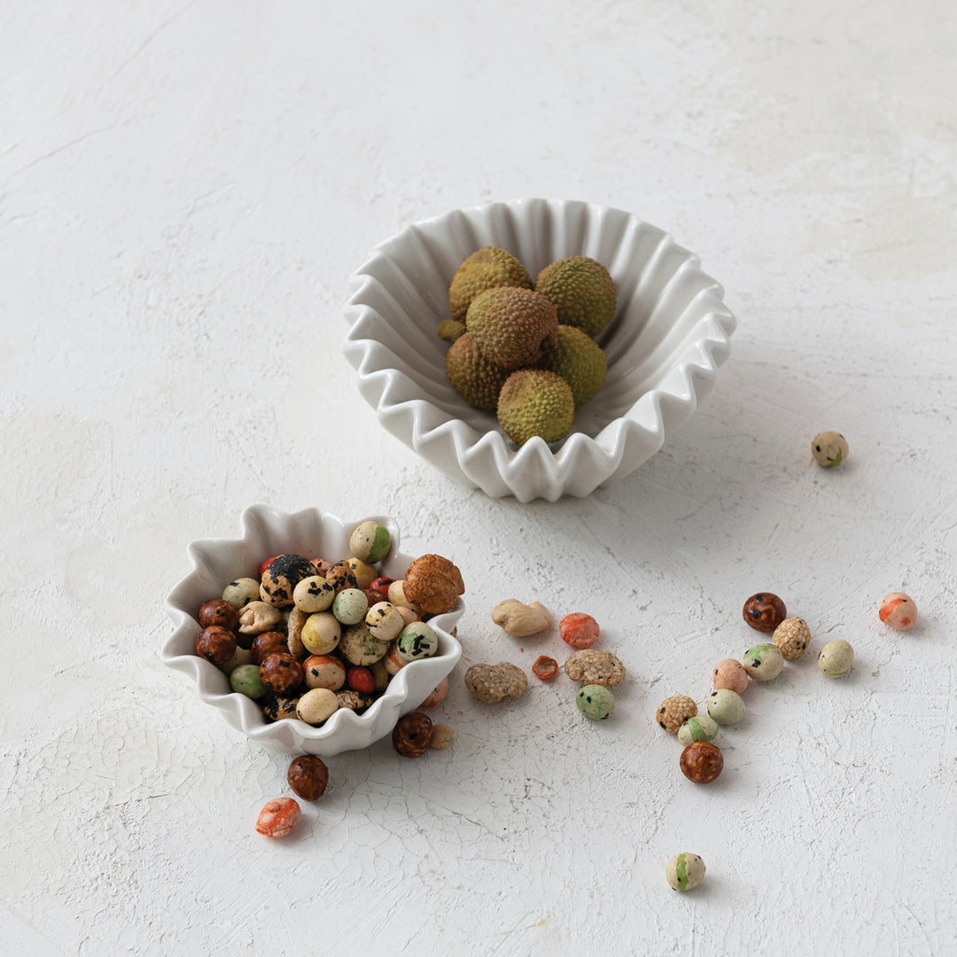 Stoneware Fluted Petite Bowl