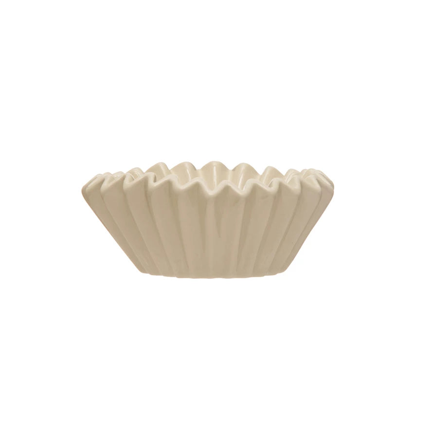 Stoneware Fluted Bowl - Thumbnail 3