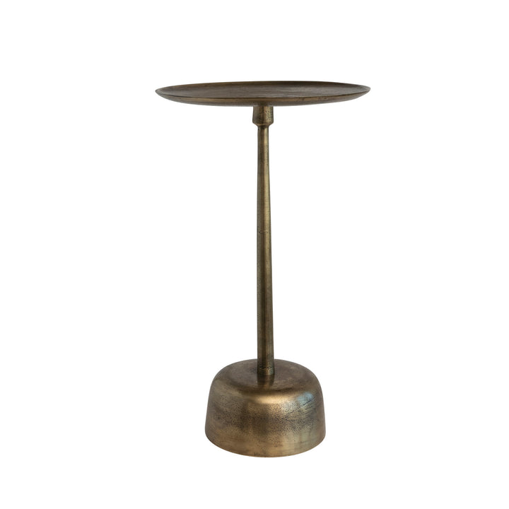 Brass Finished Aluminum Side Table