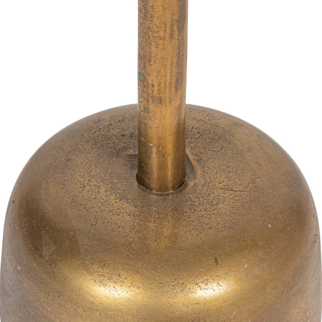 Brass Finished Aluminum Side Table