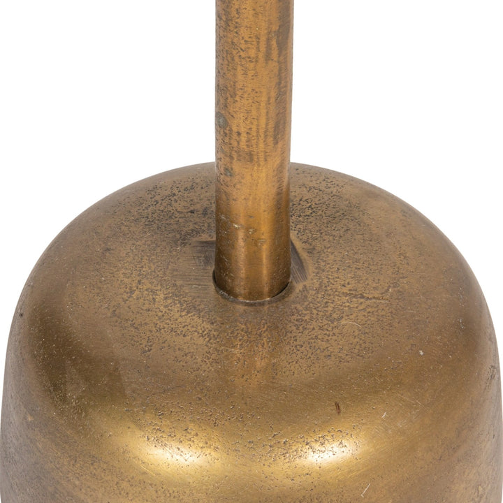 Brass Finished Aluminum Side Table