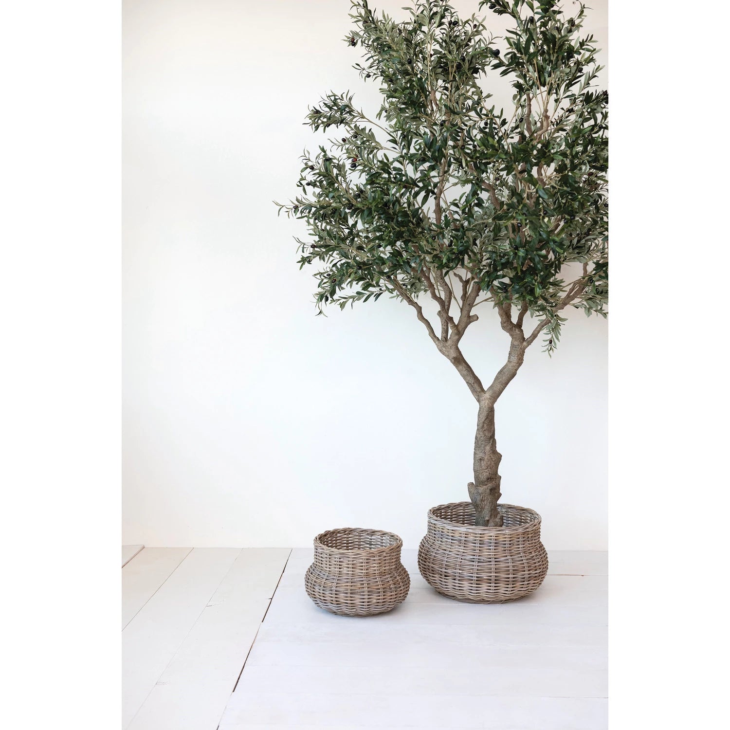 Hand-Woven Rattan Planters - Thumbnail 2