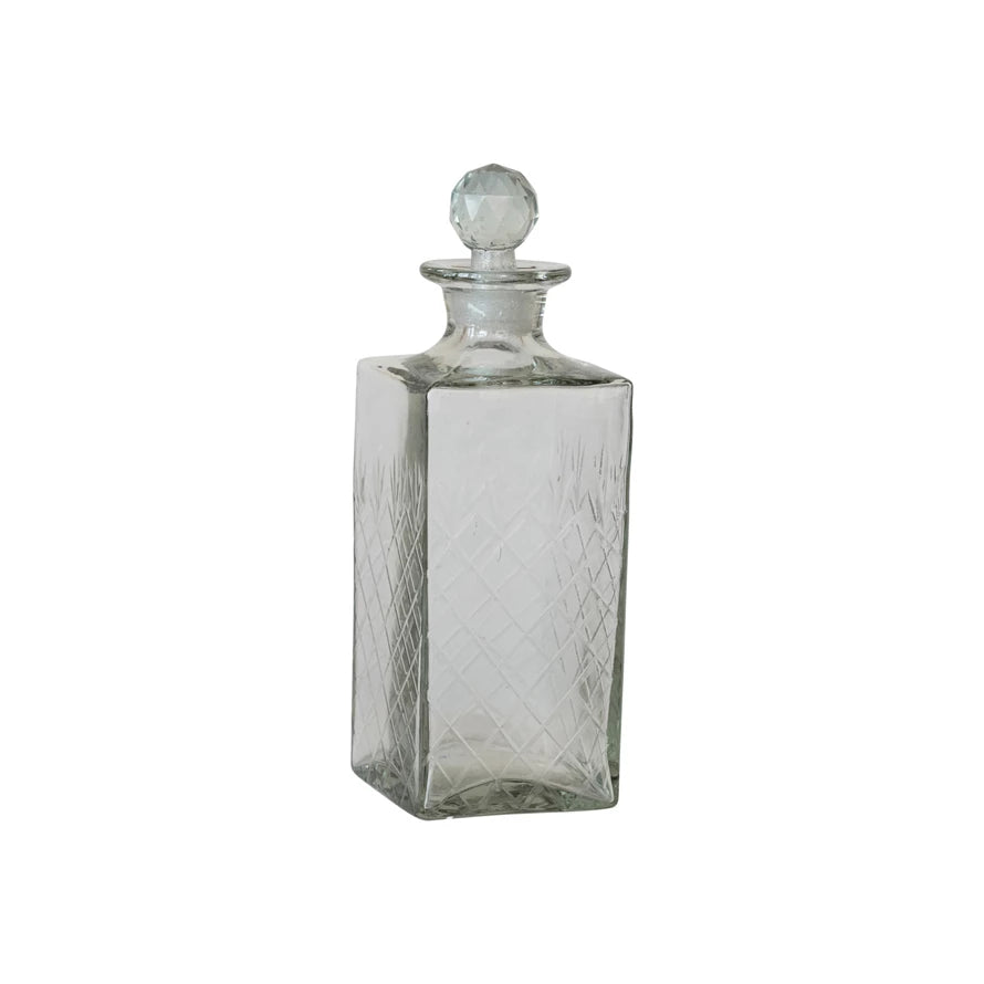 Etched Glass Decanter