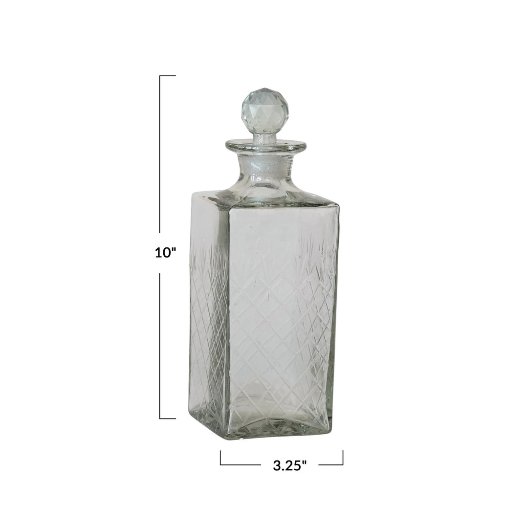 Etched Glass Decanter