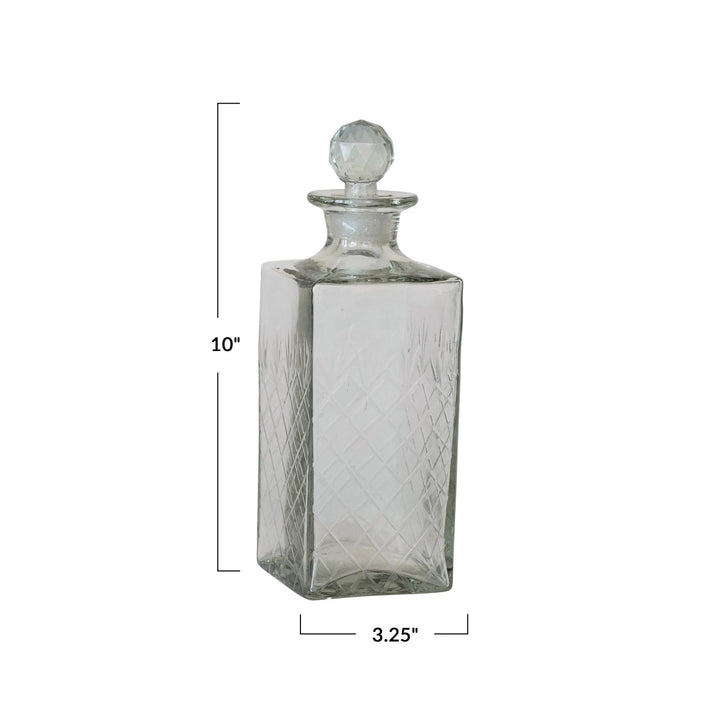 Etched Glass Decanter