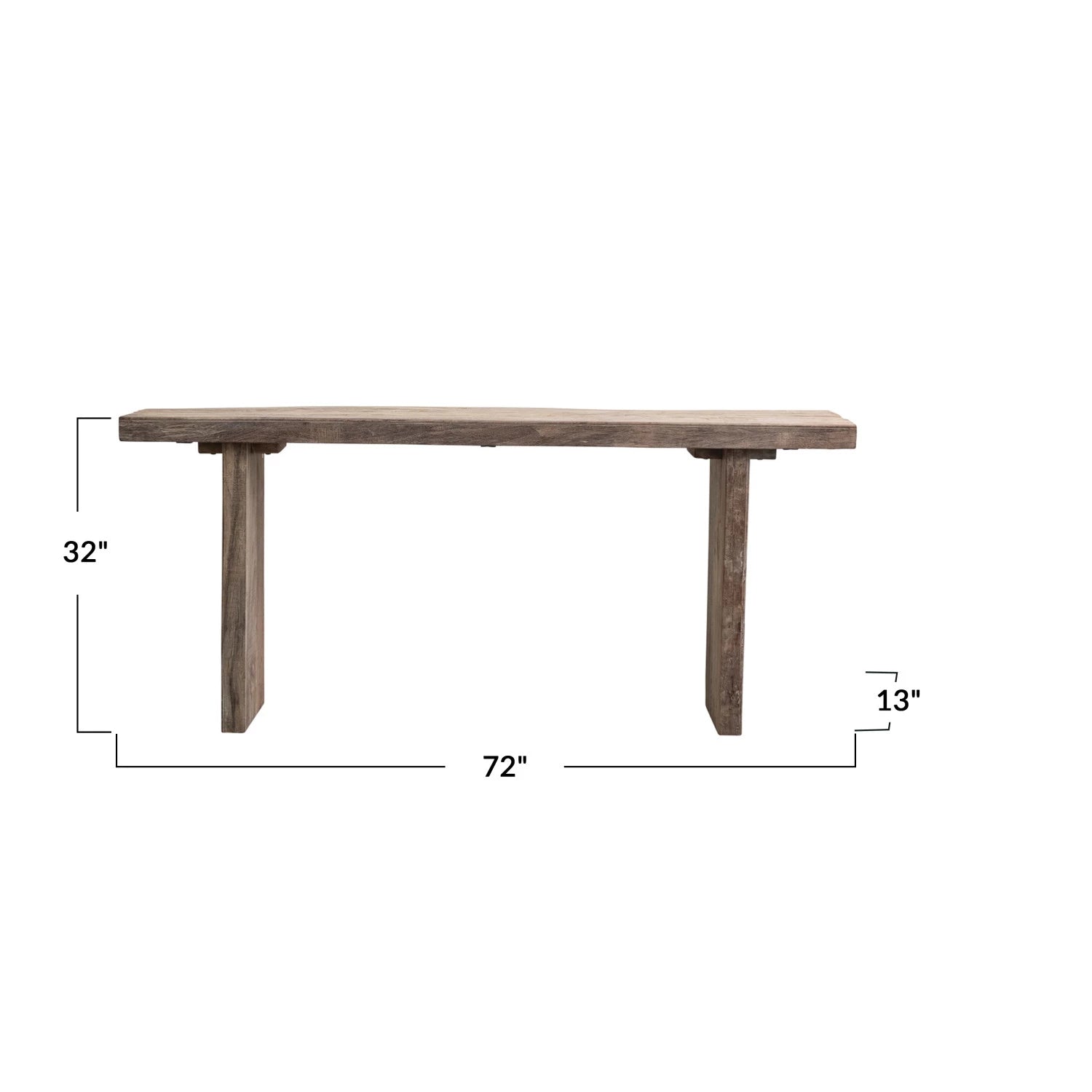 Inez Reclaimed Console Table - Thumbnail 4