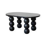 Mango Wood Coffee Table w/ Orb Legs, KD