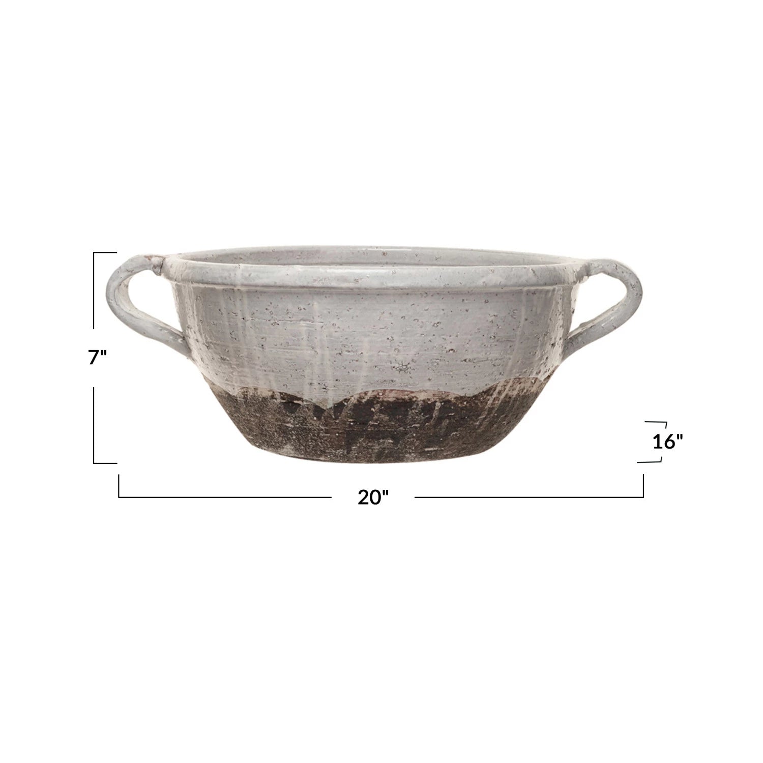 Distressed Handled Bowl - Thumbnail 4