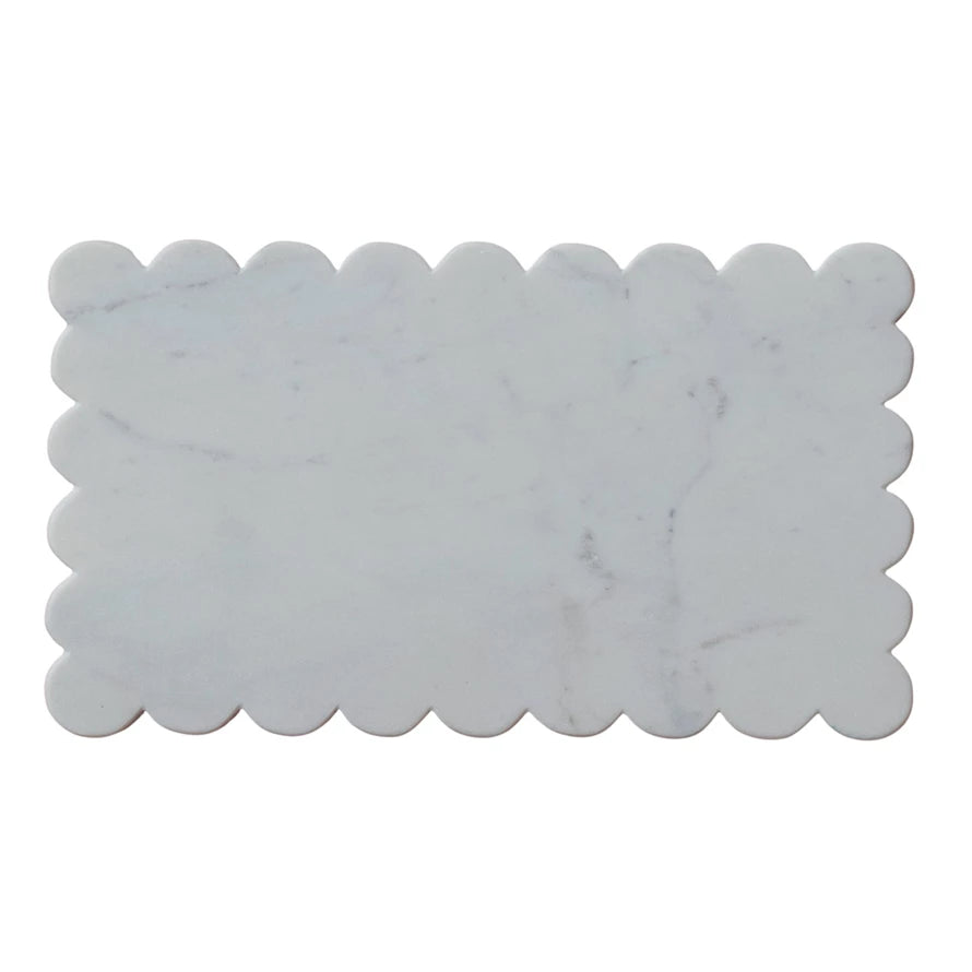 Rectangular marble tile with a subtle pattern