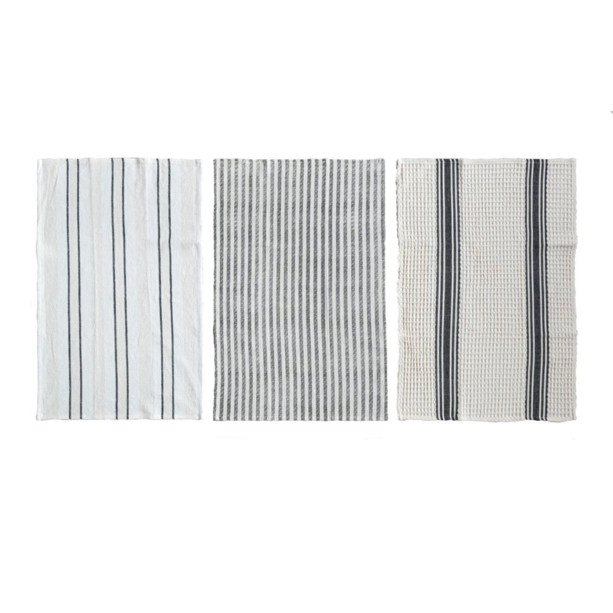 Striped Slub Waffle Towels