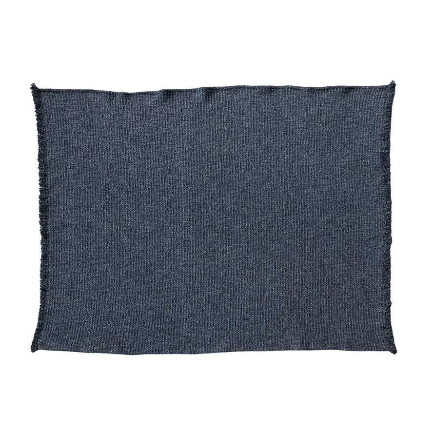 Charcoal Stonewashed Bouclé Throw