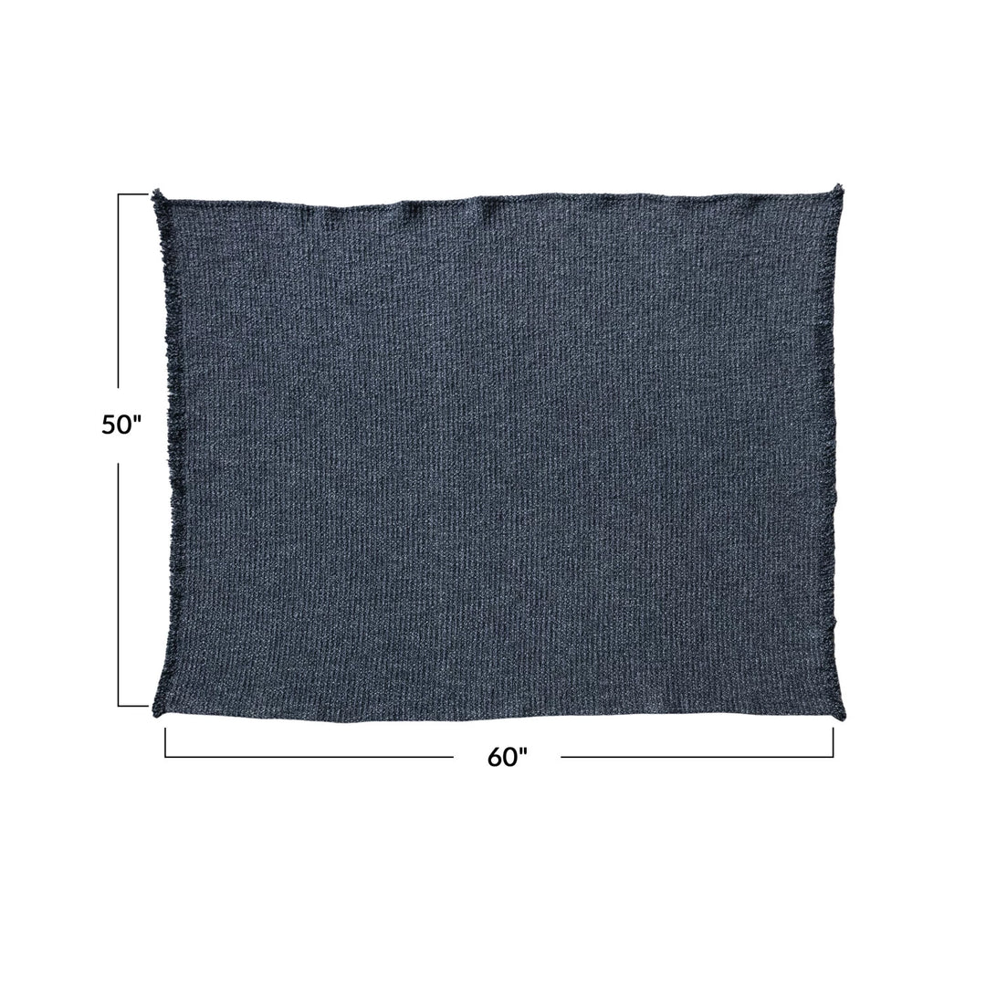 Charcoal Stonewashed Bouclé Throw