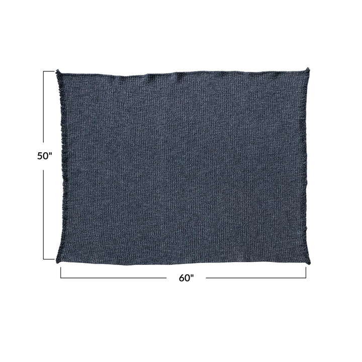 Charcoal Stonewashed Bouclé Throw