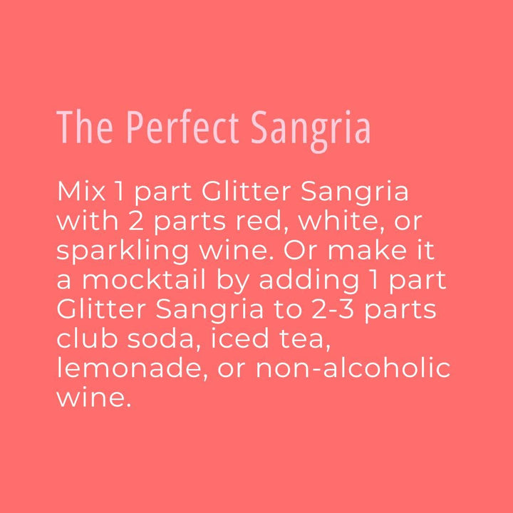 Glitter Sangria Cocktail Mix/Syrup, 16 fl oz