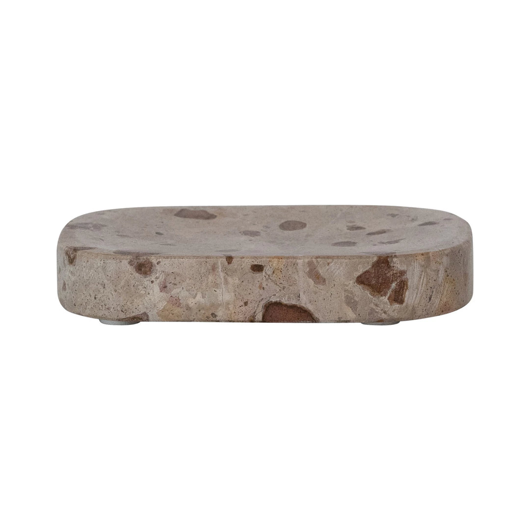 Buff Marble Soap Dish