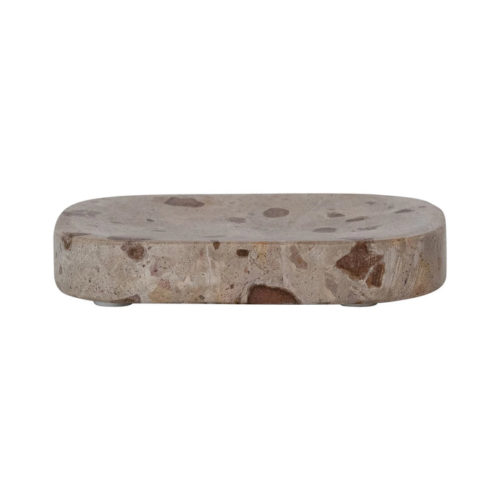 Buff Marble Soap Dish