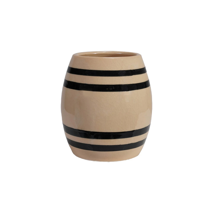 Striped Stoneware Vase