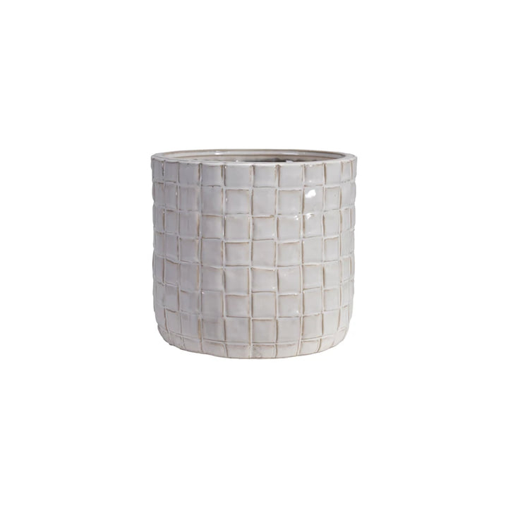 Stoneware Woven Textured Pot