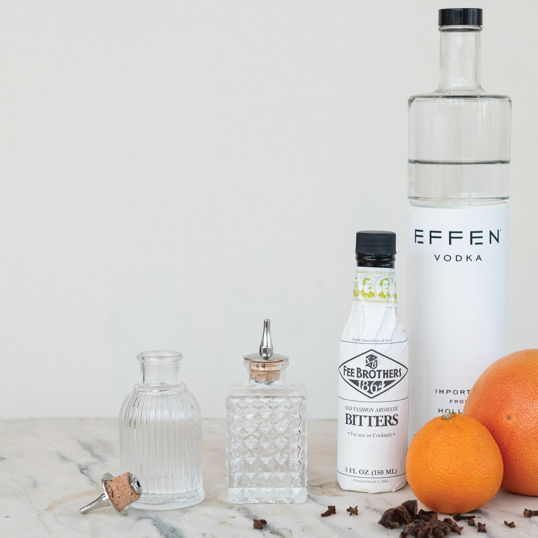 2 oz. Pressed Glass Bitters Bottle with Spout