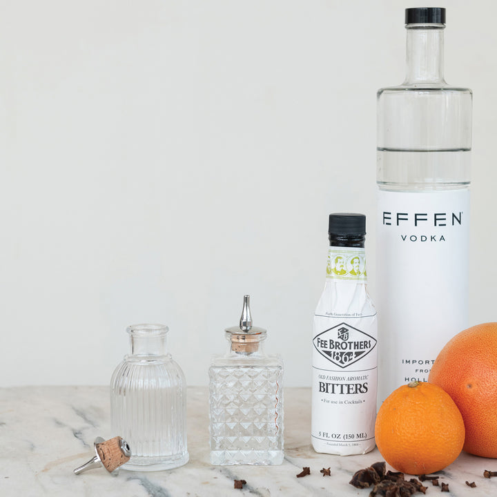 2 oz. Pressed Glass Bitters Bottle with Spout