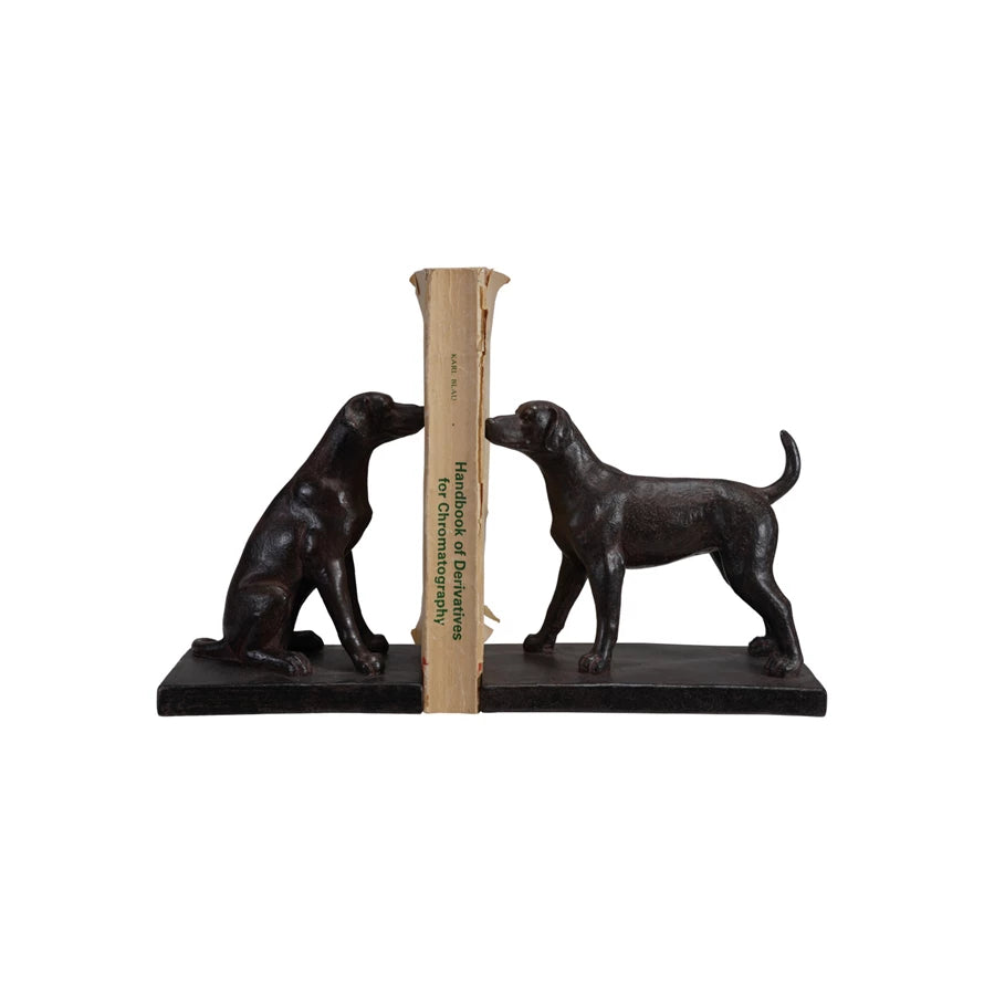 Resin Dog Bookends