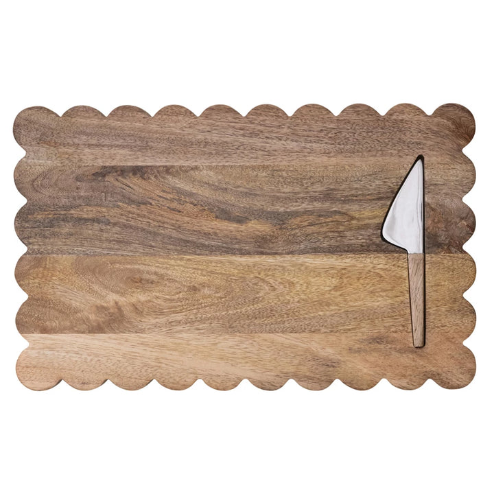 Scalloped Wood Serving Board