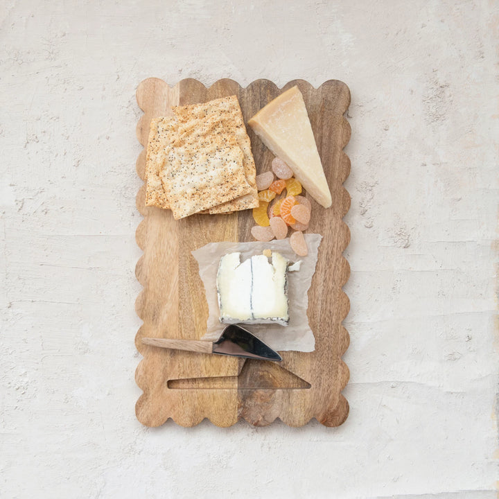 Scalloped Wood Serving Board