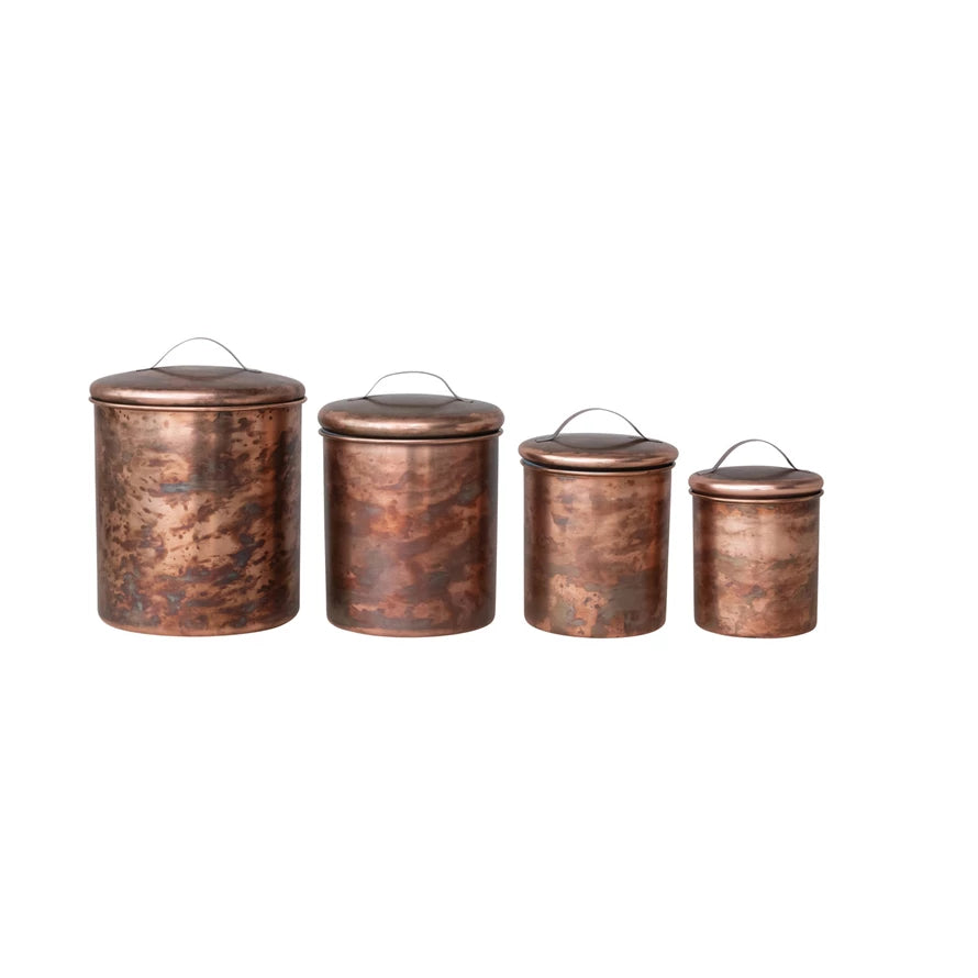 Copper Finished Canisters