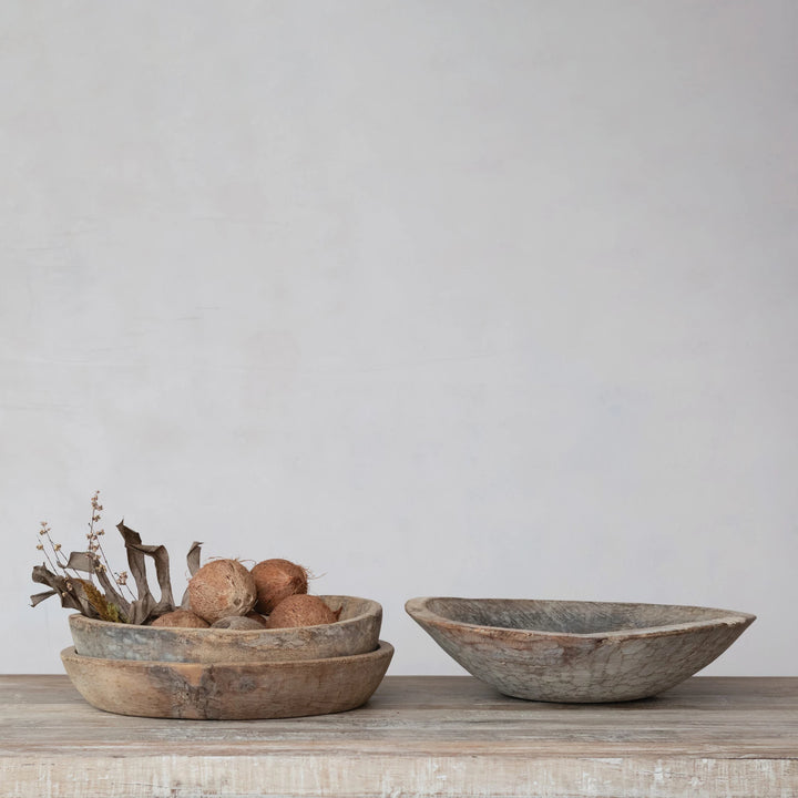 Found Decorative Wood Bowl