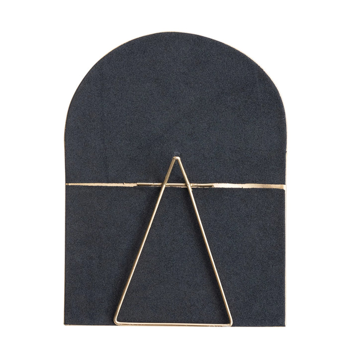 Brass Arched Freestanding Mirror