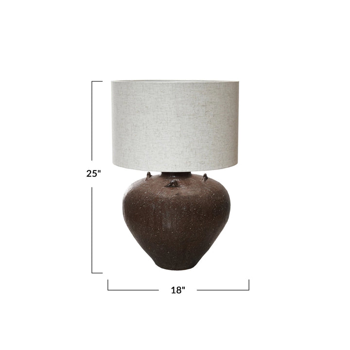 Textured Stoneware Table Lamp