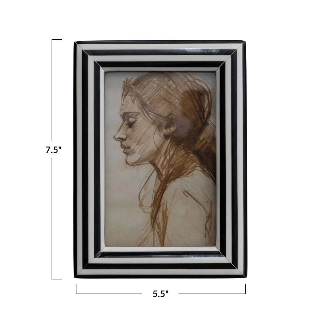 Striped Resin Photo Frame