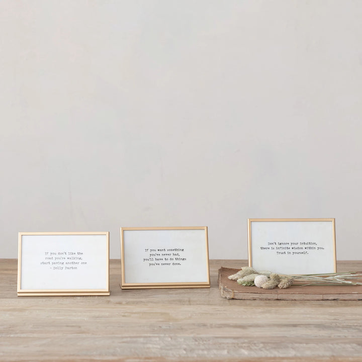 Gold Frame with Saying