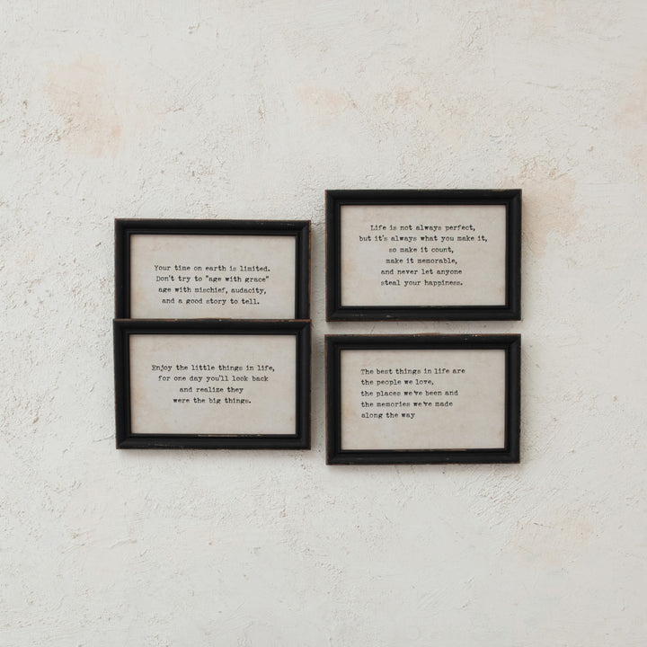 Wood Framed Wall Décor