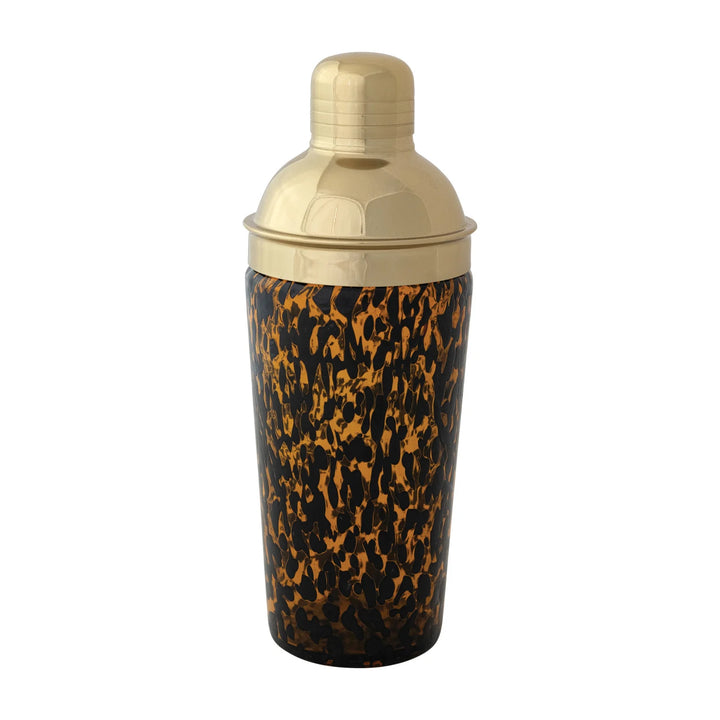 Confetti Glass Cocktail Shaker w/ Stainless Steel Top