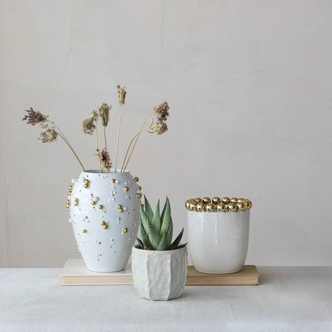 Stoneware Organic Shaped Planter