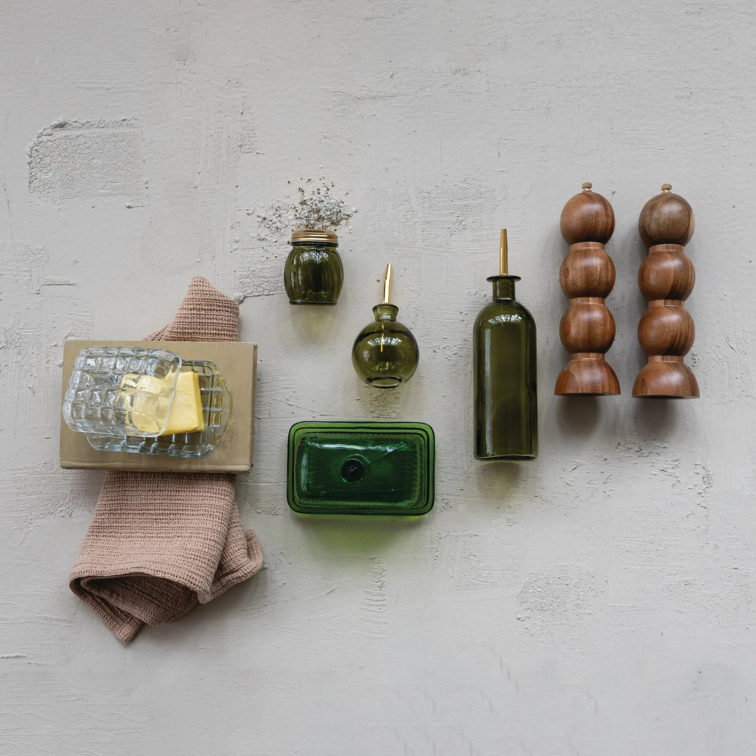 Olive Green Glass Bitters Bottle