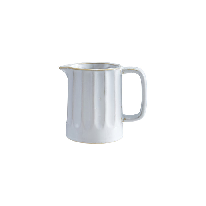 Stoneware Ribbed Creamer Vessel