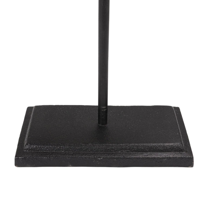 Black stand base on a white background