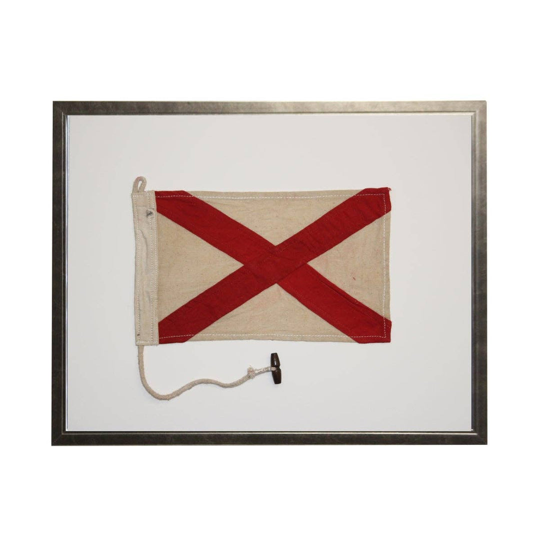 Nautical Flag: White Shadowbox 20" x 16"