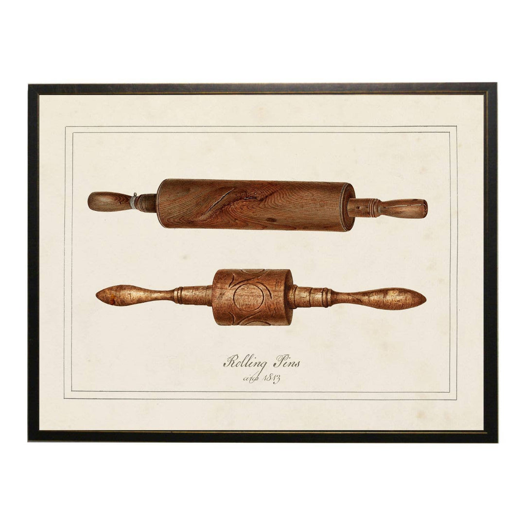 Watercolor rolling pins painting