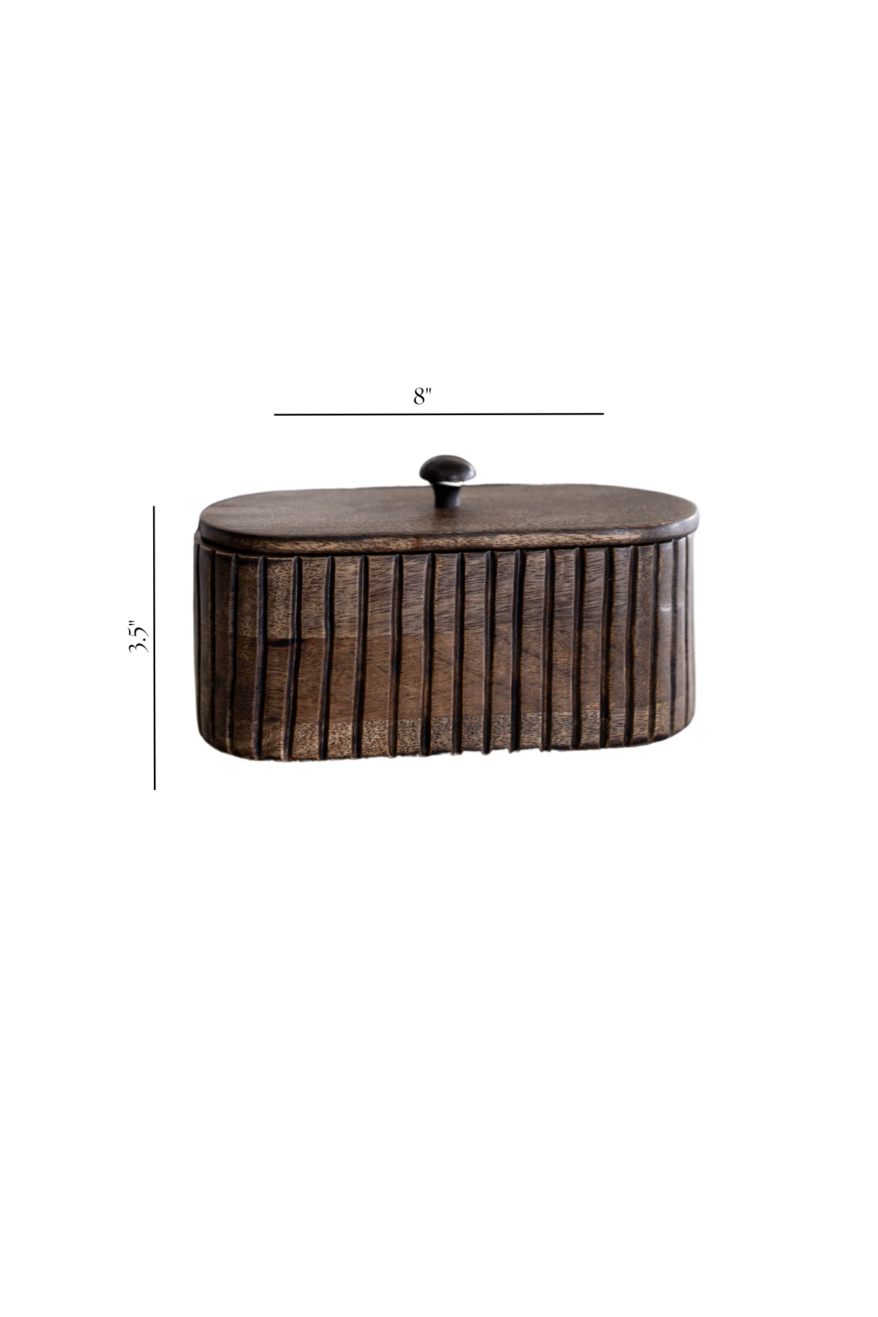 Holland House Fluted Mango Wood Box - Thumbnail 3