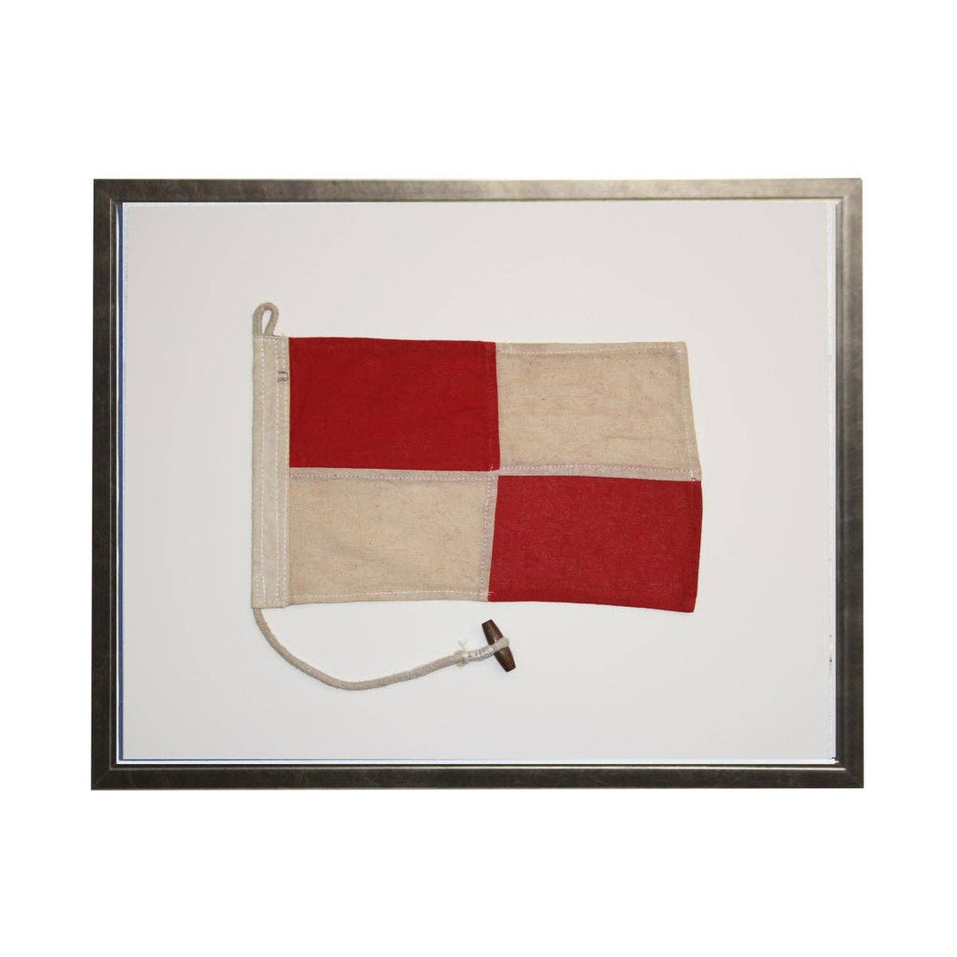 Nautical Flag: White Shadowbox 20" x 16"
