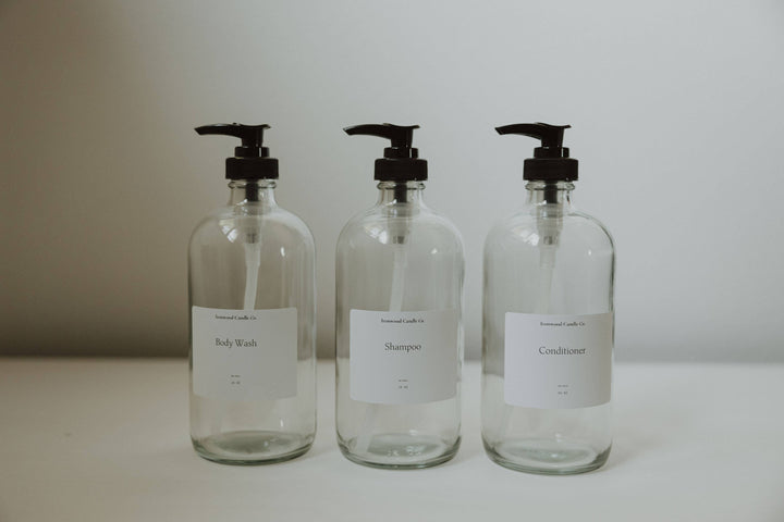 Clear Glass Dispenser 16OZ:  Dish Soap
