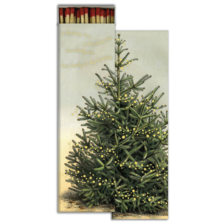 Matchbox with Christmas tree design 