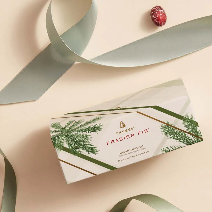 Thymes Frasier Fir Plaid Candles Set - Thumbnail 4