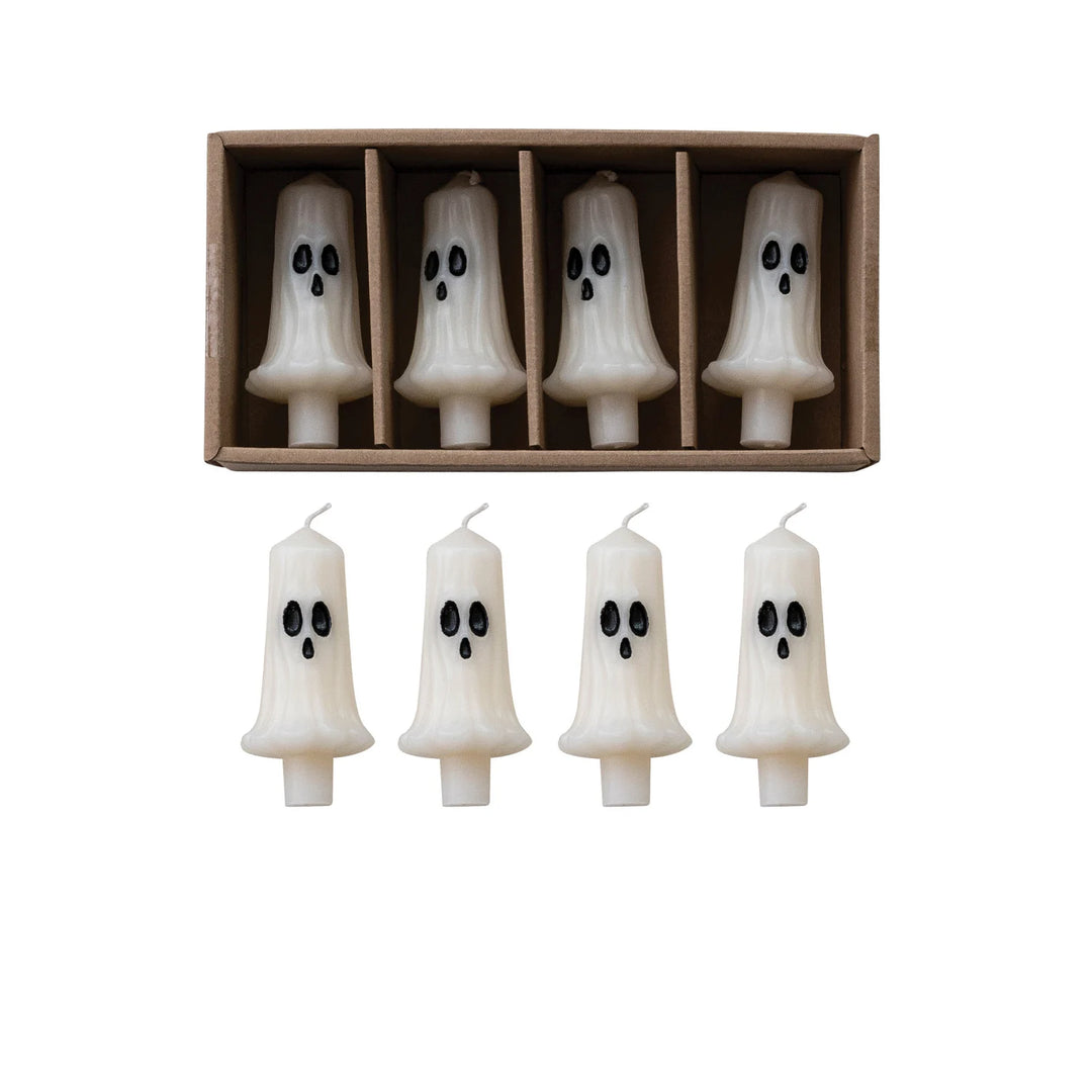Ghost Shaped Taper Candles, Set of 4
