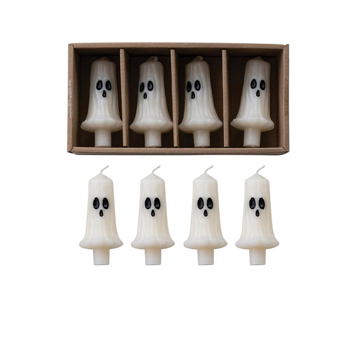 Ghost Shaped Taper Candles, Set of 4